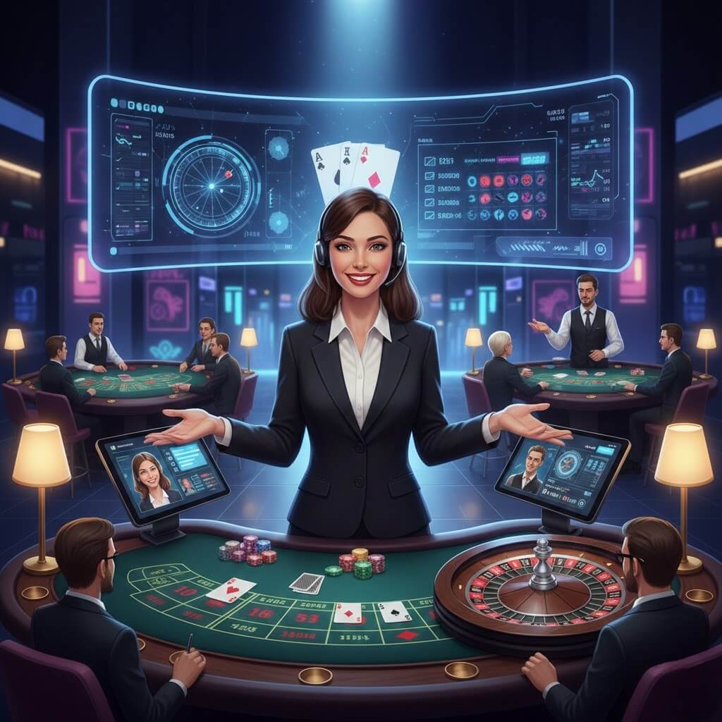 Dealer profesional di live casino setelah Win11bet Login